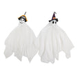 Ghost Decor Wearing Pirate Or Witch Hat 2asst 24-27in White Poly/adjustable Arms Hlwn/ht