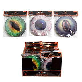 Eyes Giant Creature 2pk 5.9in Dia / 3 Ast W/ Adhesive Back Peggable Pbh / 30pc Pdq