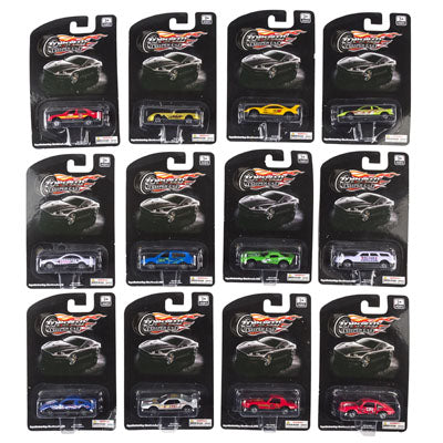 Car Diecast Body Free Wheel 12ast Styles 2.75 X 1.125in Ea On Blc