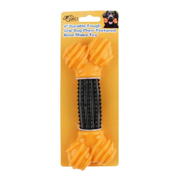 Durable Tough Grip Dog Chew Textured Bone Shape Toy