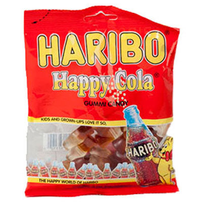 Haribo Happy Cola Gummi Candy 4 Oz Peg Bag