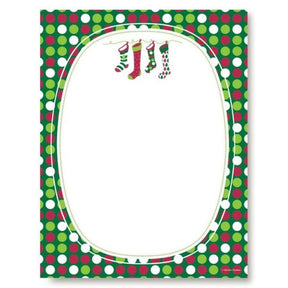 Holiday Stockings 25 Count Stationery Paper