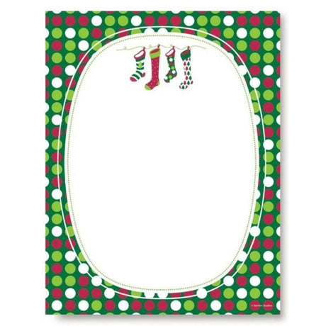 Holiday Stockings 25 Count Stationery Paper