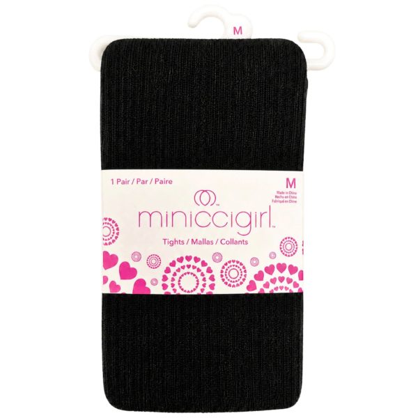 Miniccigirl Youth Cable Tights Black in Size M