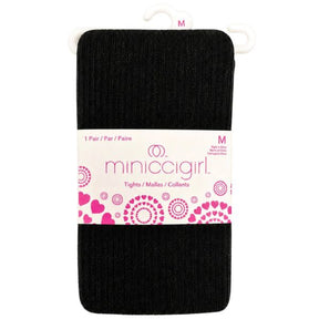 Miniccigirl Youth Cable Tights Black in Size M