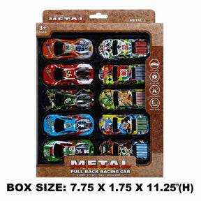 10 Piece Mini Pull Back Sports Car Collection