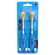 Two Pack V Max Kids Toothbrushes with Blue Smile Design