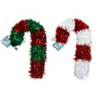 Tinsel Candy Cane 13in W/20 Micro 3funtion Led Lights 2ast Color Xm/ht