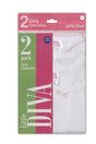 Girl's White Camisoles - 2-Packs