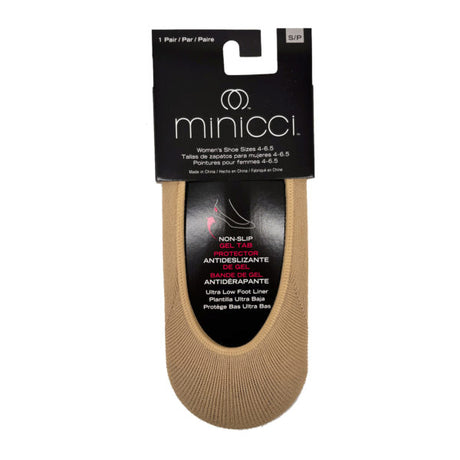 Minicci 1 Pack Nude Liner Socks Size S 4-6.5
