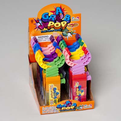 Grab Pop Fruit Flavored Candy Assorted Flavors Counter Display