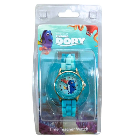 Finding Dory Watch with Pink Coral Striped Strap with Nemo and Dory in Clamshell Pack