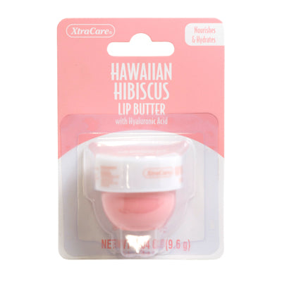 Lip Butter .34oz Hawaiian Hibiscus W/hyaluronic Acid Jar Spa Luxury Carded Peggable