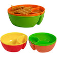 Snack & Dip Bowls 2pk Round 6in Dia Plastic/ Color Label