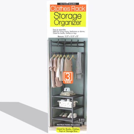 3-Tier Corner Clothing Shoes Storage Organizer