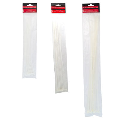 Cable Ties Jumbo White 3asst 16ct-15in/30ct-11in/8ct-19in Hardware Pbh