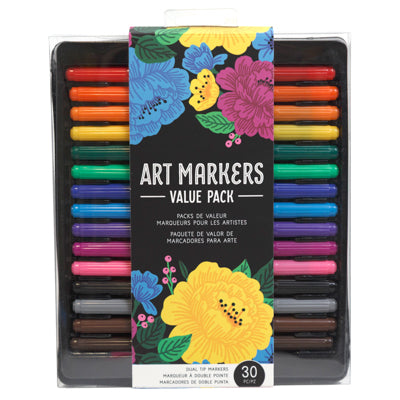 Markers 30ct Artist Value Pack Dual Tip Fine & Broad