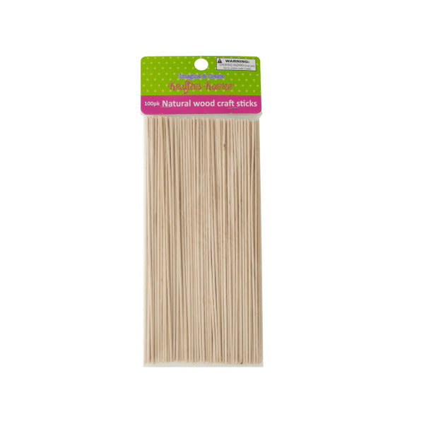 Skinny Natural Wood Craft Sticks