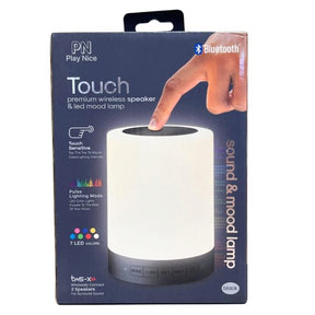 Play Nice Multi-Color Touch Lamp Blueotooth Speaker in Black