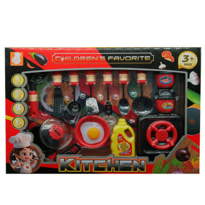 Kids Kitchen Pretend Cookware Playset