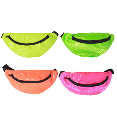 Fanny Pack Neon Sequined 4 Asst