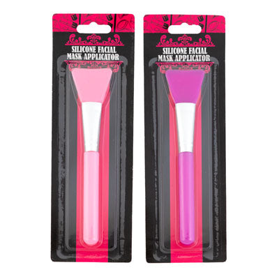 Facial Mask Applicator Silicone Cosm Brush 2ast Clr/12pc Mdsgstp Hba Blister/blk N Pink Art