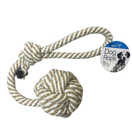 Rope Ball Pet Dog Toy With Loop Handle