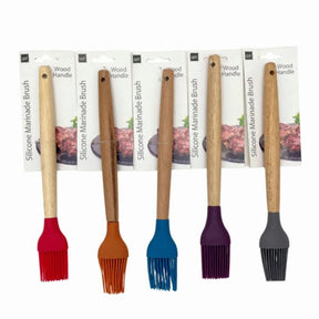 Assorted Silicone Basting Brush with Wooden Handle