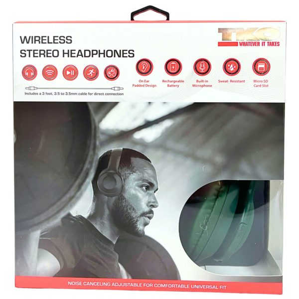 TKO Bluetooth Headphones in Green
