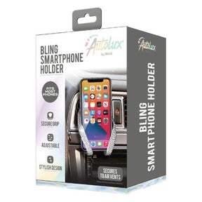 AutoLux Bling Cell Phone Holder Cradle Mount in Silver
