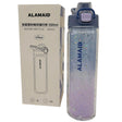 Sparkling 20 Oz Blue Plastic Water Bottle with Safety Lock and Handle