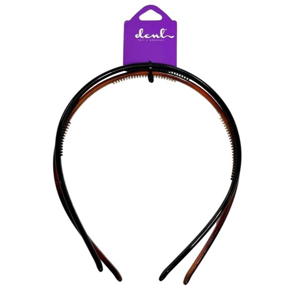 DCNL 2 Count Tortoise & Black Headbands
