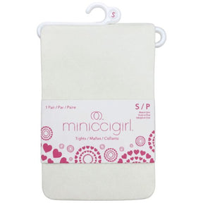 Miniccigirl Youth Footed Tights Solid White in Size S/P