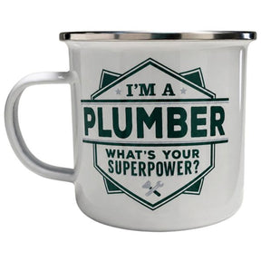 Top Guy Enamel Mug with Plumber Design