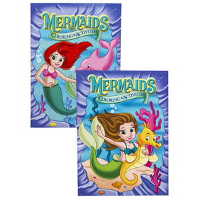 Coloring Book Mermaids 2-assorted W/bonus Cut Outs Counter Display