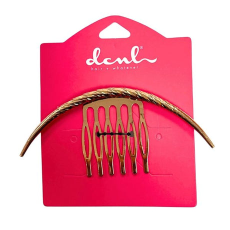 DCNL Gold Curved Metal Comb
