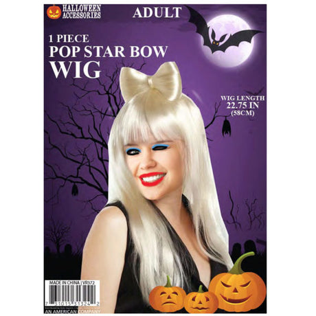 Pop Idol Inspired Blonde Hair Bow Wig