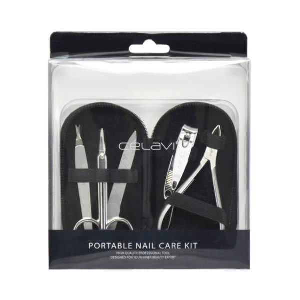 Celavi Professional 5 Piece Nail Care Kit with Portable Travel Pouch