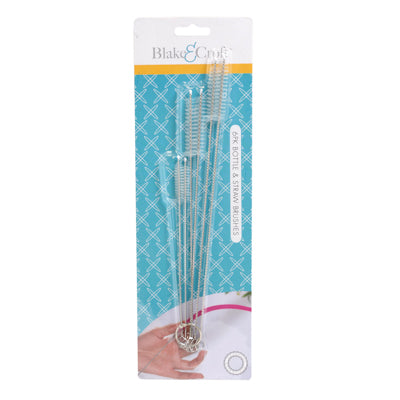 Brush Set 6pc For Bottles/straws On Ring 2ea Sm 6.75/med 9/lg 10.25in B&c Art