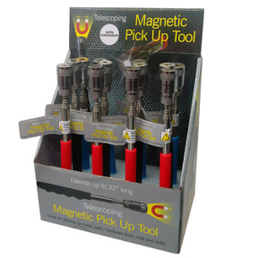 Telescoping Magnetic Flashlight Pickup Tool in Countertop Display