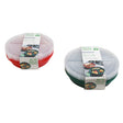 Takeout Meal Prep Round Plastic Containers-10pk 5pc Lid/5pc Base/red/green Base/sleeve Card
