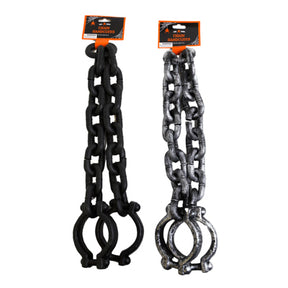 Chain W/ Handcuffs 38in Prop Black/ Silver / Barbell Card