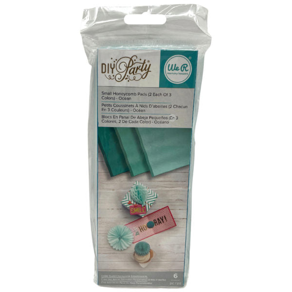 6 Piece Small Ocean Honeycomb Pads