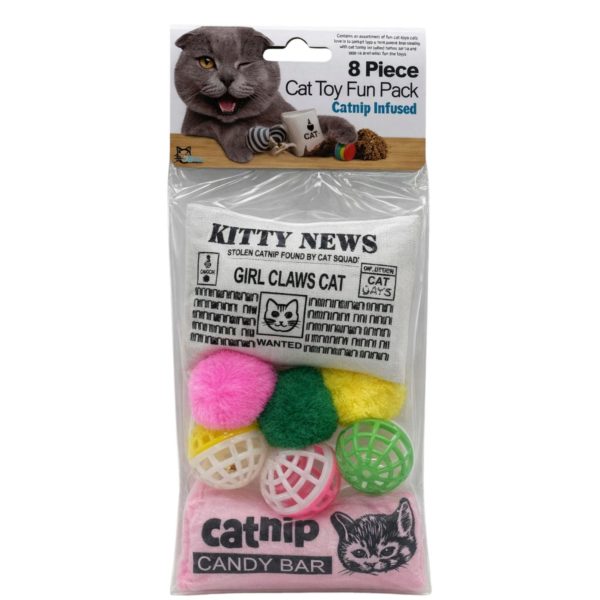 8 Piece Catnip Infused Cat Toy Set Assorted Styles