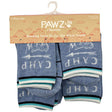 BearPaw 4 Piece Assorted Sizes Family Matching Crew Socks in Blue Camp Design