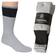 Men's Thermal Crew Boot Socks - Grey & Black - Size 10-13 - 2-Pair Packs