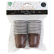 Cups Mini 20pk 2oz Football Print Opp W/party Hdr