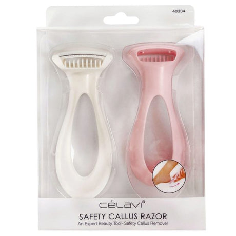 Celavi Safety Callus Razor in Pink and White