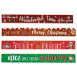 Table Decor Christmas Horizontal 18in Mdf 4 Ast Styles/ Xmas/ Mdf Label