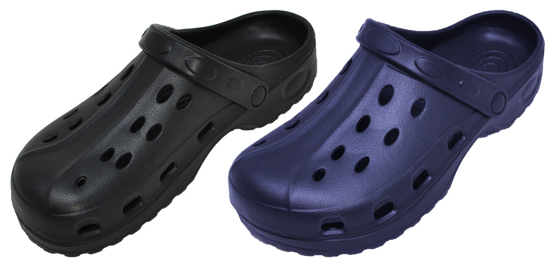Men's Vented Clogs w/ Adjustable Heel Strap